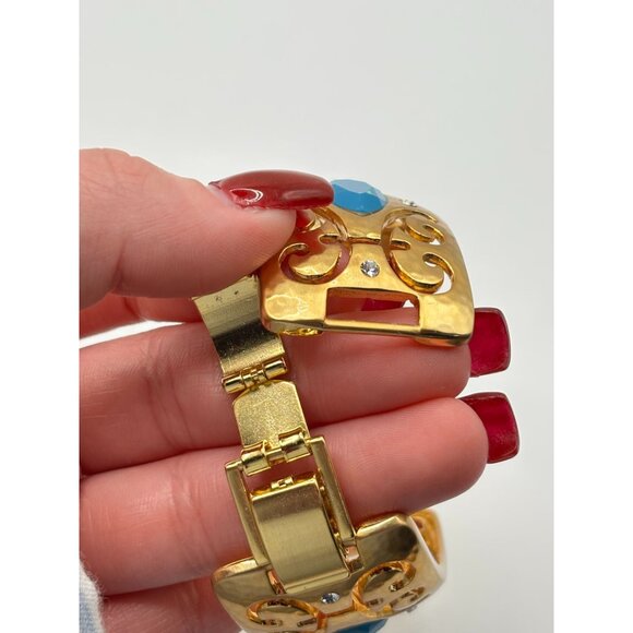 Brighton Versailles Jupiter Gold-Tone Bracelet With Blue Stones & Crystal Accent - Picture 10 of 10